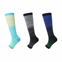 Chaussettes de compression sportives sur mesure, 100 paires, grandes tailles, extra larges, à bout ouvert, respirantes, déodorantes, absorbant la transpiration, tricotées