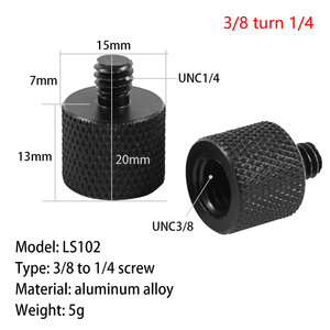 Toptan 20mm alüminyum alaşım kamera tripodu parçaları 1/4 3/8 inç <span class=keywords><strong>DSLR</strong></span> montaj dönüşüm vida eylem aksesuarları - Product Image 4