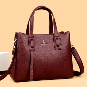 Bolsos cruzados de cuero PU de gran capacidad y alta calidad para mujer, bolso de hombro de diseñador de lujo, bolso de mano informal para mujer - Product Image 2