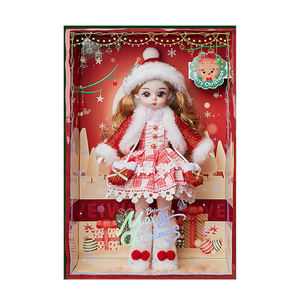 Nuevo Producto 2025: Muñeca Lolita Navideña de 30 cm, Modelo 3D Realista con Atuendo Festivo y Accesorios para la Cabeza, Regalo Navideño de Plástico para Niñas - Product Image 5