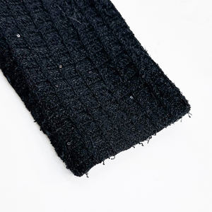 Autunno/inverno 2025 classico stile oro <span class=keywords><strong>nero</strong></span> piccola fragranza a maglia fiore scintillio ricamato <span class=keywords><strong>lungo</strong></span> abito a due pezzi - Product Image 6