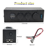 Boîte de commande électrique multifonctionnelle pour camping-car 24V 50A IP65 avec allume-cigare, alimentation USB, interrupteur et disjoncteur