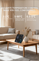 Thermostat de chauffage par le sol, contrôleur de température intelligent 16A avec Modbus RS485 pour système de chauffage par le sol