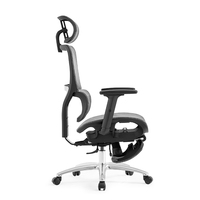 Chaise de bureau ergonomique NOEL avec dossier ergonomique, entièrement en mesh, moderne, avec repose-pieds, chaises ergonomiques