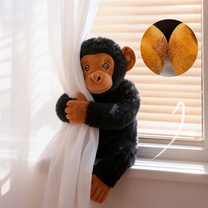 Lindo Peluche Realista de Chimpancé Negro para Niños, Regalo de Cumpleaños, Muñeco - Product Image 4