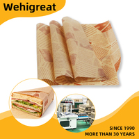 Papier d'emballage alimentaire imperméable personnalisé à prix abordable pour hamburgers, chocolats, beurre et sandwichs