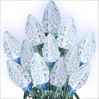 Guirlande lumineuse C9 IP65 étanche de 10 m avec fil vert, blanc chaud éclatant, pour décorations de Noël intérieures/extérieures