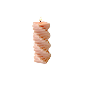 Ins candela a colonna irregolare colorata di vendita calda candela quadrata a spirale fatta a mano candela profumata di arte della decorazione della foto di nozze - Product Image 1