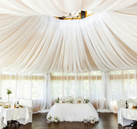 Voilage en mousseline pour plafond, accessoires de photographie de mariage, décoration de fond pour fêtes et mariages, livraison rapide