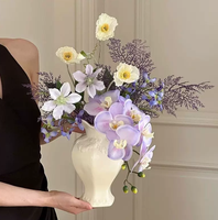 Rangkaian Bunga Peony Buatan Tangan Gaya Cina Baru untuk Ruang Tamu, Vas Seni, Ramah Lingkungan, Dapat Dicuci