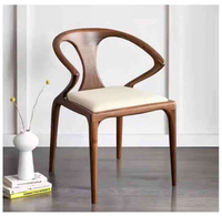 MULIGNA Chaise de salle à manger moderne en bois, confortable et rembourrée en cuir, pour salon et salle à manger – Vente en gros à prix abordable
