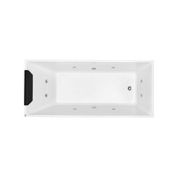 Baignoire rectangulaire autoportante à jet d'air et de tourbillon Bain à remous d'hydrothérapie