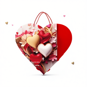 Borsa Regalo a Forma di Cuore 4100, Grande, per Forniture di San Valentino - Product Image 1