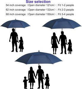 Parapluie de golf en gros, 54/68 pouces, automatique, extra large, coupe-vent, personnalisé, surdimensionné, pour homme - Product Image 3