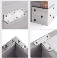 Support de Table Pliante Banc Triangle Réglable En Acier Inoxydable L Angle Étagère De Montage Murale Supports De Table Pliante En Métal