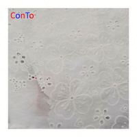 Tissu en coton brossé brodé à 100% en dentelle suisse multifonctionnelle