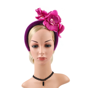 Diadema roja de flor de simulación de belleza de Venta caliente para novias, tocado de fiesta, accesorio esencial para el cabello de flor de Halloween - Product Image 3