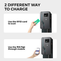 Estación de Carga para Vehículos Eléctricos (EVSE) de 11kW, Tipo 2, para Montaje en Pared, con Certificación CE y TUV, Control por Tarjeta RFID, Aplicación y Wifi, Carga Rápida Inteligente