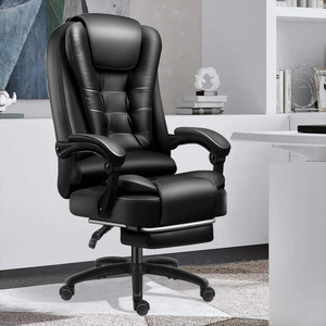 Prix d'usine bon marché chaise de <span class=keywords><strong>bureau</strong></span> à dossier haut réglable en cuir PU chaise de travail de <span class=keywords><strong>bureau</strong></span> ergonomique avec roues - Product Image 1