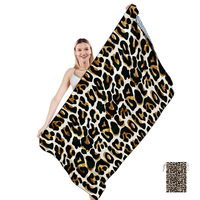 Serviette de bain en microfibre hautement absorbante Séchage rapide double face avec impression de dessin animé de sable antiadhésif Sac de plage sans sable inclus