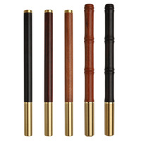 1 Pcs Factory Direct Supply Solid Wood Wooden Sign Pen Brass Gel Pen Office Business Gift Wooden Pen