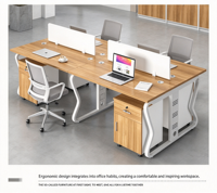 Bureau à domicile avec armoire de rangement mobile à roulettes, chaise de bureau ergonomique en maille, poste de travail informatique avec trou pour câbles