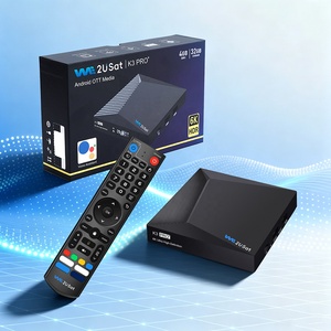 We2usat K3 Pro+ Amlogic Quad Core Android 12 TV Box 4GB 32GB Receptor de TV Satelital Inteligente Reproductor Multimedia en Red - Product Image 1