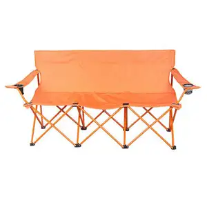 판매 야외 쌓을 수있는 강철 배낭 고품질 공장 직접 휴대용 더블 좌석 접이식 비치 의자