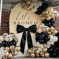 Kit d'arche de ballons noirs et dorés en gros, guirlande en latex couleur champagne doré et crème pour décorations d'anniversaire, de Nouvel An et de mariage