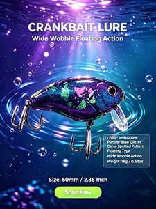 Leurre dur flottant 60mm 18g, action large oscillante, pour la pêche au bar en eau douce, OEM ODM personnalisable disponible - Product Image 2