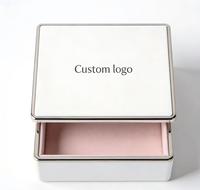 Bague en or rose avec perle de sable et boîtes à bijoux personnalisées et cartes de remerciement avec logo, livraison directe