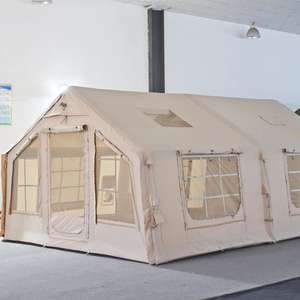 Tienda de aire inflable para acampar de tela de algodón de alta calidad para acampar familiar al aire libre de cuatro estaciones y glamping - Product Image 2