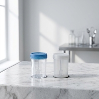 Recipiente de Plástico Desechable para Muestras Médicas de Pacientes, Recipiente para Esputo, Muestras Fecales, 30 ml, 60 ml, 120 ml, Recipiente para Orina