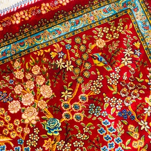 Tappeto di Lusso Vintage Fatto a Mano 60x90cm in Seta con Doppio Nodo e Design Albero della Vita, Lavabile e Antiscivolo, <span class=keywords><strong>per</strong></span> Preghiera - Product Image 5