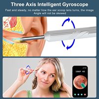 Nettoyant d'oreille professionnel pour l'élimination du cérumen avec caméra otoscope HD 1080P et lumière, plus 7 accessoires pour tous les téléphones iPhone et Android