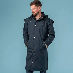 <span class=keywords><strong>Chubasquero</strong></span> impermeable para <span class=keywords><strong>hombre</strong></span>, poncho de lluvia reutilizable para excursionistas con capucha, Chaqueta larga múltiple, exterior urbano - Product Image 1