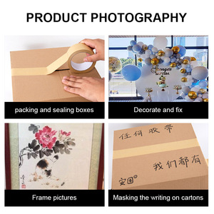 Biểu tượng tùy chỉnh phân hủy sinh học Brown kraft giấy tráng keo hotmelt keo Heavy Duty fita kraft giấy băng cho carton niêm phong đóng gói - Product Image 4