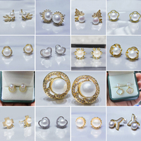 Lefeng – boucles d'oreilles baroques en or avec perles d'eau douce pour femmes, offre spéciale