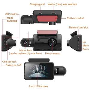 ZTX 3 Inch IPS Dashboard Dual Lens 1080P Touch Screen LCD Dash <b>Camera</b> <b>Night</b> <b>Vision</b> 170 Angle 13-Month Warranty for Cars - Product Image 5