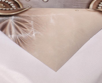 Nappe Moderne en PVC Non Tissé avec Estampage Doré, Design Floral Simple Anti-Plis, Écologique, Durable, Imperméable et Personnalisable