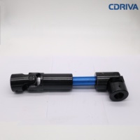 Junta Universal Telescópica de Acero Aleado Inoxidable Anodizado en Negro con Eje con Ranura