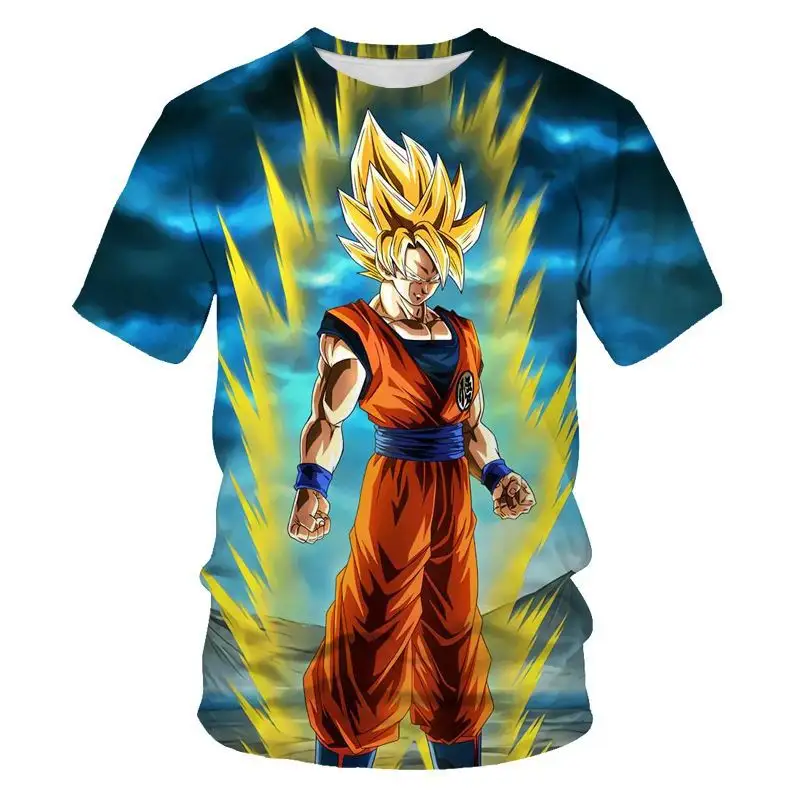 Hot Sale 3D Short Sleeve T-Shirts Anime&Animal Tee Shirts Casual Graphics Tops for Adults and Kids