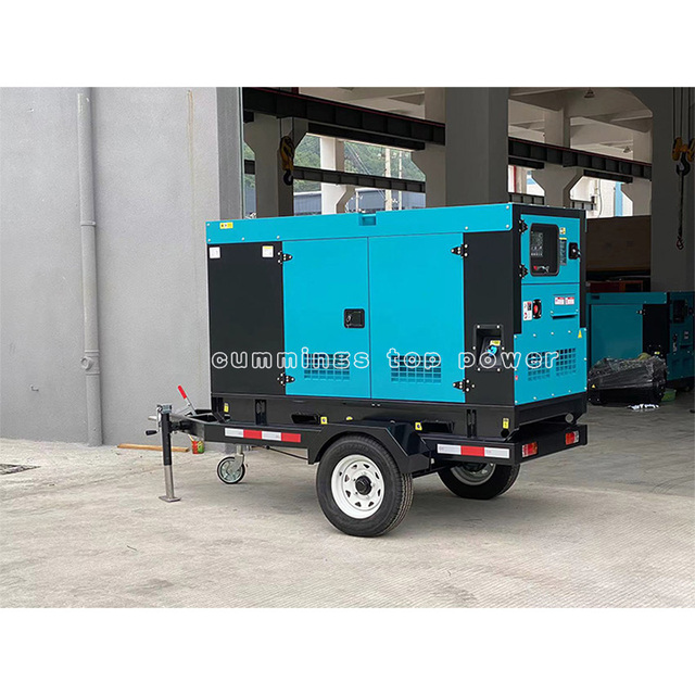 SDEC 60hz Three Phase 64kw 80kva Soundproof Trailer Type diesel Generator with Cummings Engine