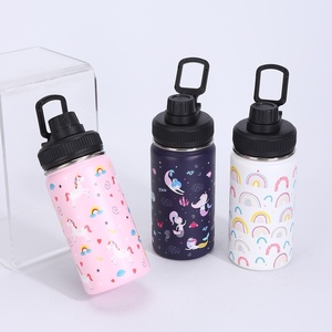 Nouvelle gourde isotherme en acier inoxydable pour enfants, à thème dessin animé, avec paille, mignonne, portable, élégante, pour usage extérieur, facile à transporter - Product Image 4