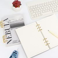 Carnet à couverture rigide durable à feuilles mobiles - Journal à anneaux métalliques pour l'école et le bureau
