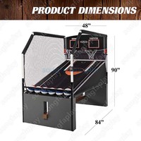 Machine de jeu d'arcade de basket-ball Songfa, alimentée par batterie, à monnayeur, personnalisable, équipement de terrain de sport intérieur