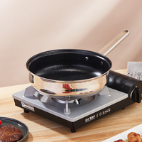 Set Peralatan Masak Profesional Mewah Modern 11-Piece Ramah Lingkungan dari Baja Tahan Karat dengan Tutup Kaca untuk Koki Rumah