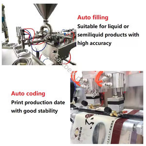 Machine de remplissage et de scellage rotative entièrement automatique Eastbest Advanced pour gobelets en papier, idéale pour les cornets de crème glacée et les boissons, avec double ligne de production - Product Image 4