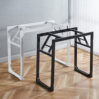Support de table pliable en métal à double poutre renforcée, pied de table de bureau durable