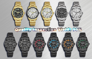 Reloj de cuarzo de acero inoxidable 1360 para hombre, con indicador de fecha, cierre desplegable analógico de lujo, resistente al agua hasta 30 m - Product Image 2
